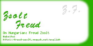 zsolt freud business card